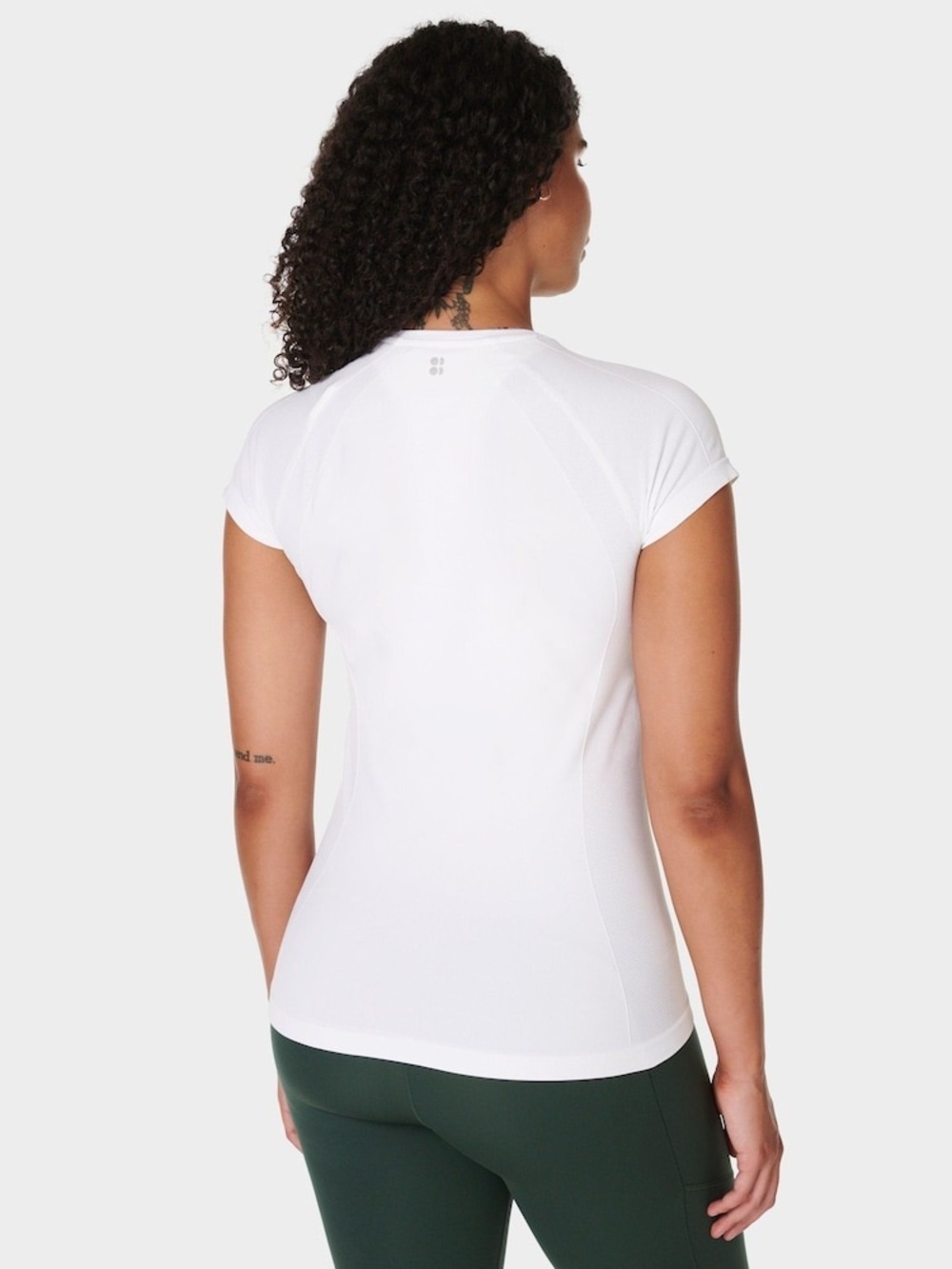 Sweaty Betty Women’s White Athlete Seamless Workout T-Shirt, Size Small - Picture 2 of 10